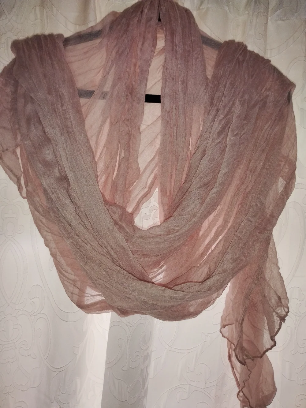 Home Accents Dusty Rose Sheer Curtain Panel